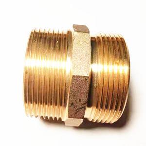 Fire Brass Hex Double Male Fitting Adapter Nipple NST NPT 