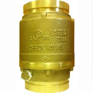 Brass Swing Fire Check Valve 250 PSI Bronze Body Grooved End  Brass Swing Fire Check Valve 250 PSI Bronze Body Grooved End